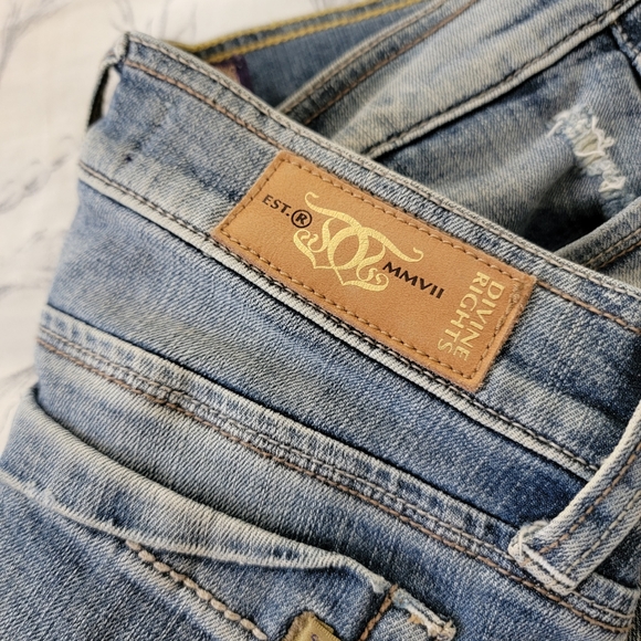 Divine Rights of Denim Lust Low Rise Classic Skinny Distressed Size 26 - Picture 7 of 16